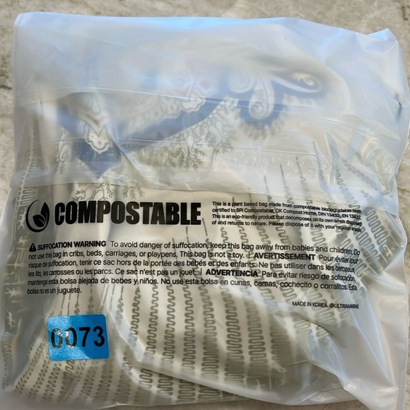 Anthropologie Edme & Esyllte Silk Kerchief Mini Dress – Blue/Green Geo – Large - Picture 14 of 14